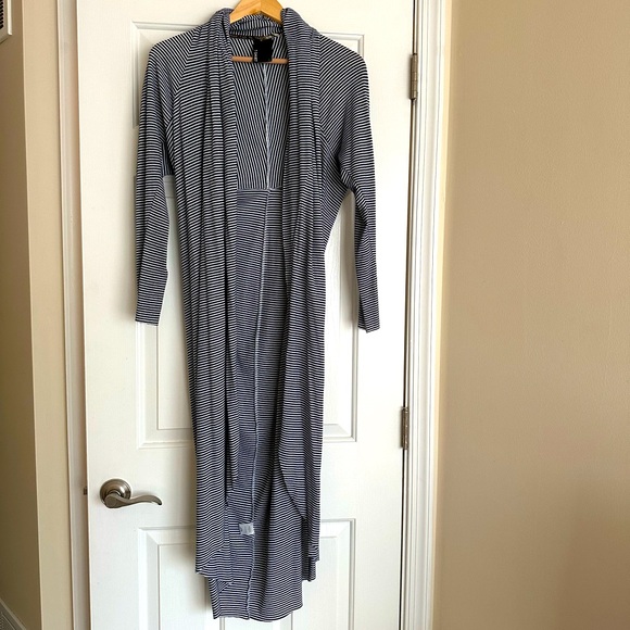 dolan Sweaters - Dolan Striped Draped Cardigan